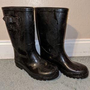Rugged Outfitters Black Rain Boots
